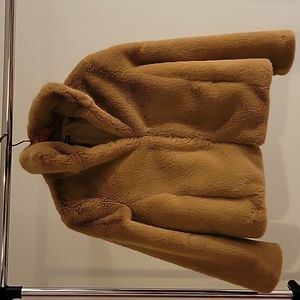 International Concepts camel colored faux fur jacket